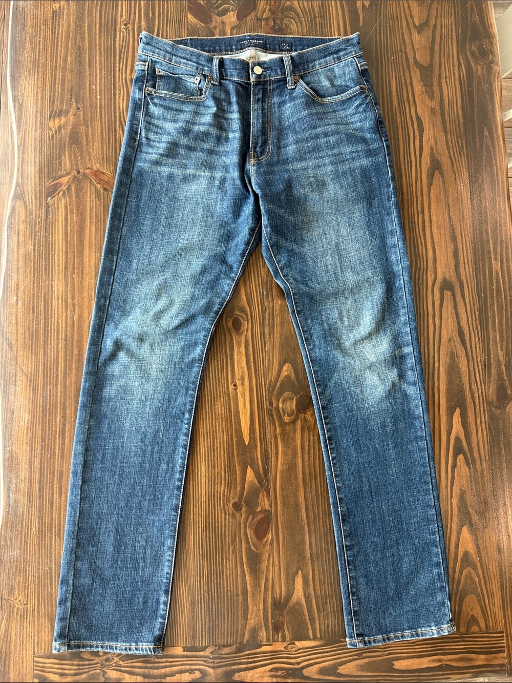Lucky Brand 33x34 Men’s 410 Athletic Slim Blue Denim Jeans Dark Wash